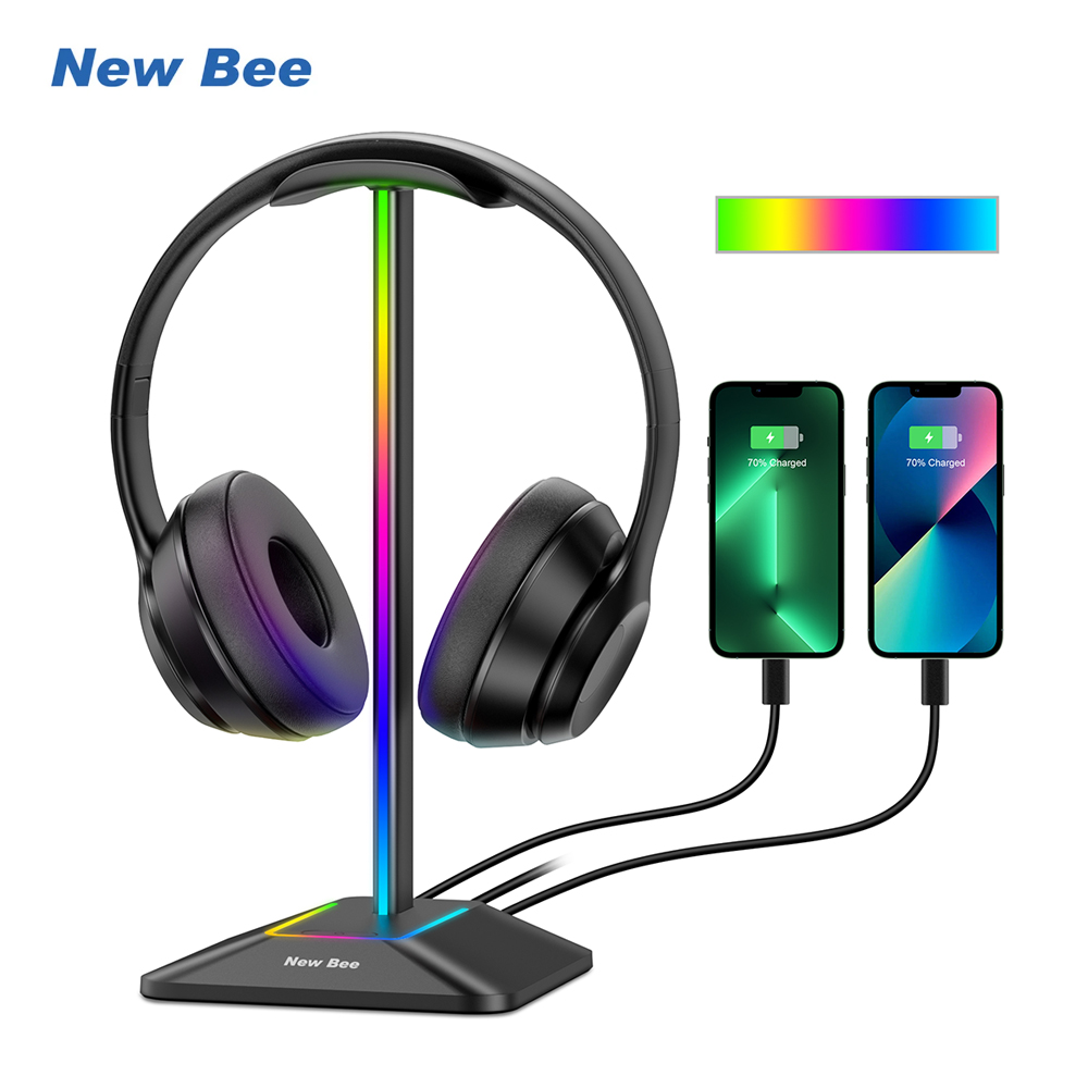 Gaming Equipment Accessories - Nieuwe Bee Z8 RGB-hoofdtelefoonstandaardhouder met 2