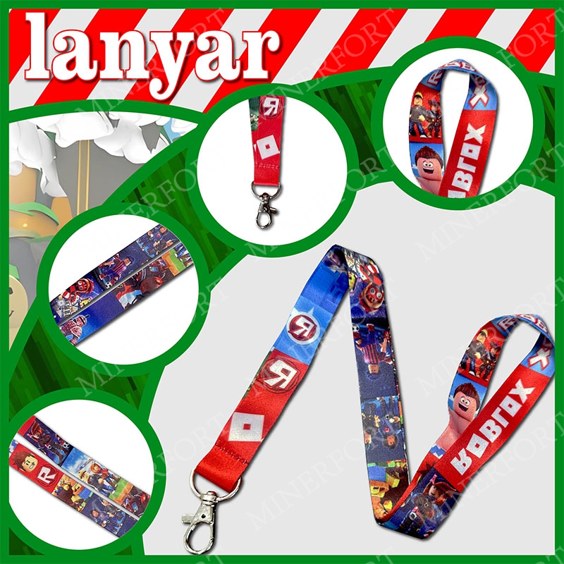 Gaming Accessories Roblox - Geanimeerde ROBLOX Boy Lanyards sleutelhanger cartoon