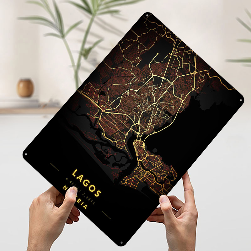 Lagos City Map Poster Aangepas - Gaming Accessories Europe recensie en prijs